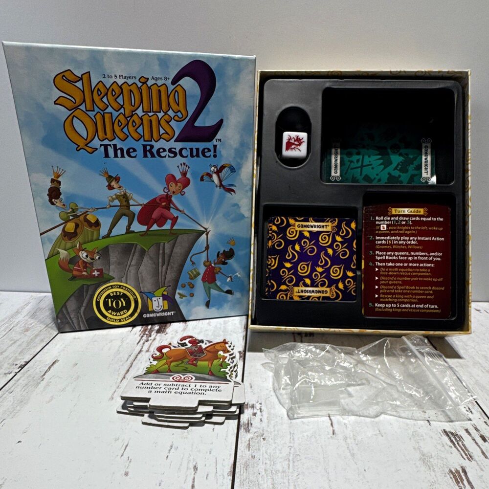 Gamewright Sleeping Queens 2 The Rescue! Card Game 2-5 Players Age 8-11 2022
